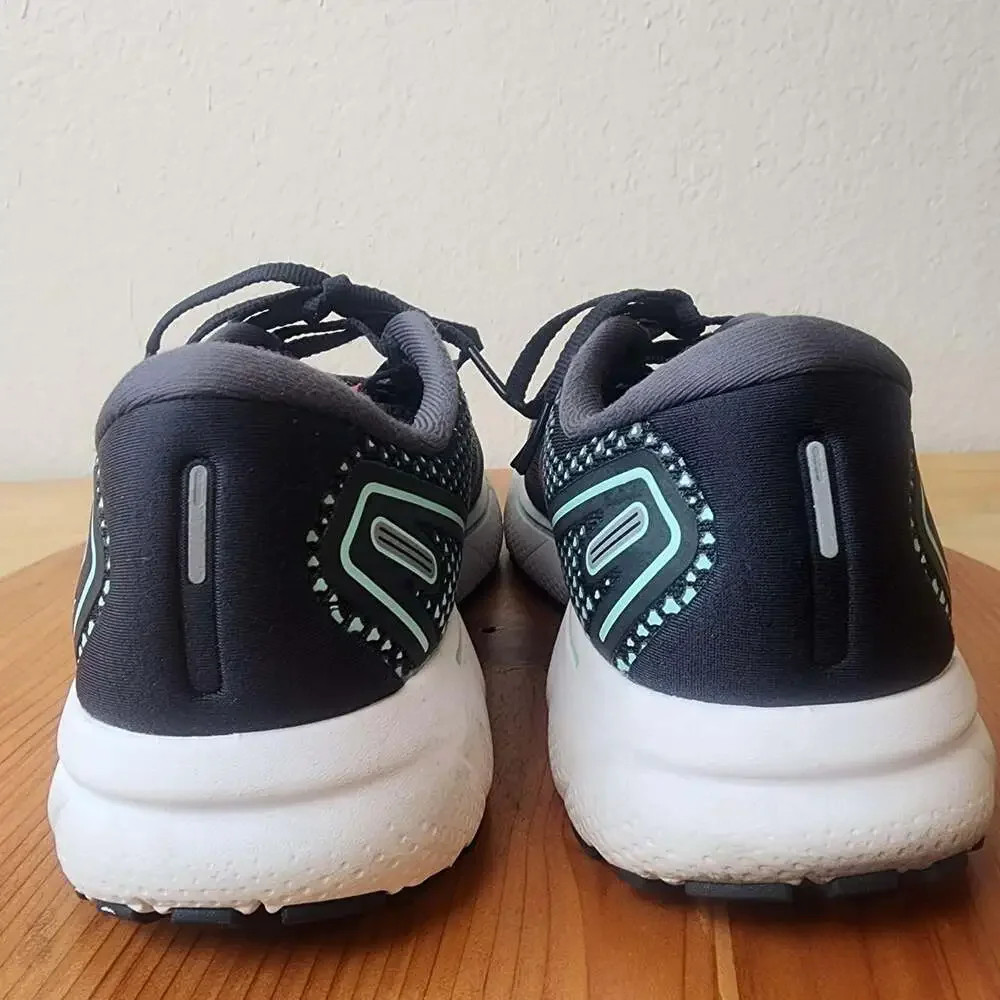 Brooks Ghost 14 Shoes Womens Size 9.5 Black Pink Running Sneakers 1203561B013